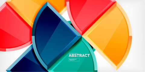 Glossy circles geometric background. Vector Illustration For Wallpaper, Banner, Background, Card, Book Illustration, landing page