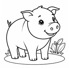 Naklejka premium cartoon pig