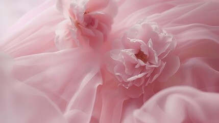Fototapeta premium Soft powder pink hues that radiate a gentle and feminine energy AI generated illustration