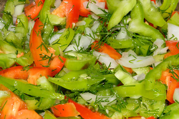 salad isolated on white background
