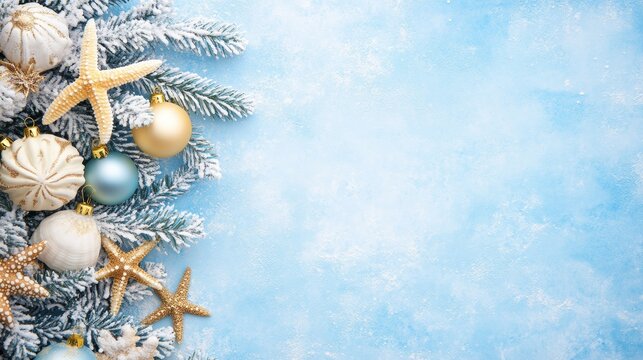 Beach-themed Christmas tree American coastal decor