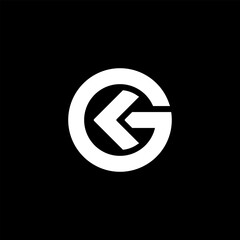 Initial Letter G minimalist logo. Bold and elegant minimalist logo design featuring geometric shapes in monochrome