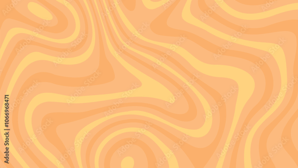 Poster abstract background groovy waves pattern retro cute fun style