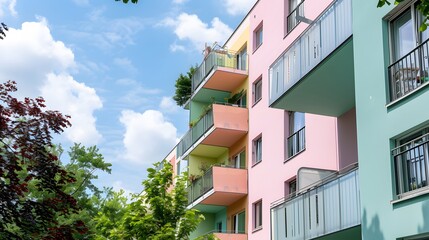 Warm minimalistic studio apartment in pastel colors AI generated illustration