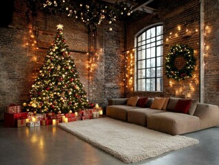 Christmas tree with a modern American twist minimalistic decor
