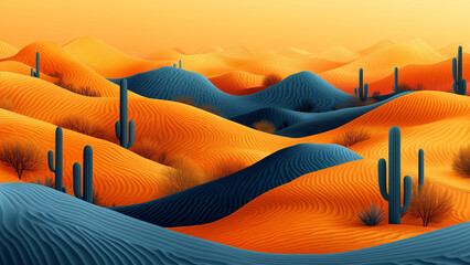 Refined abstract echoing desert forms