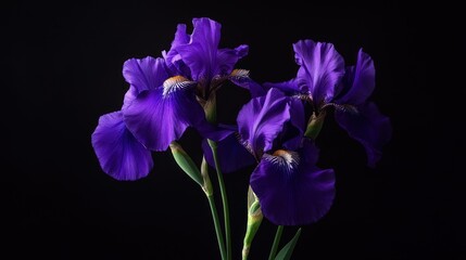 Purple Iris Flower Bouquet