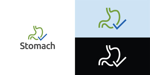 stomach logo. Simple vector logo design for medical human health.