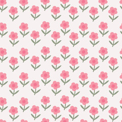 Cute  daisy pattern. Floral illustration for fabric, wrapping paper, wallpaper.