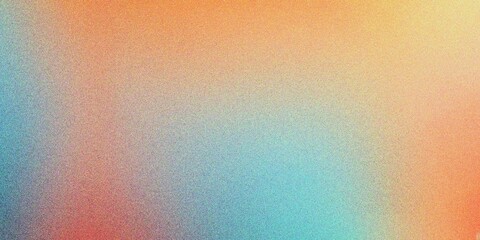 Abstract orange and blue texture gradient background, grainy noise gradient
