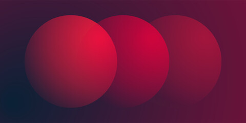 Modern Style Background, Header or Banner Design with Large Red Overlapping Bubbles Pattern, Multi Purpose Creative Wide Scale Template for Web with Copyspace in Editable Vector Format