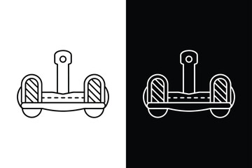 Simple vector icon hoverboard. Hoverboard Icon on White Background Vector Art Illustration on white background.