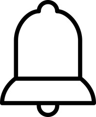 白いシンプルなベルのアイコンイラスト