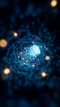 Fantastic organic tunnel with wave details, 3d rendering.