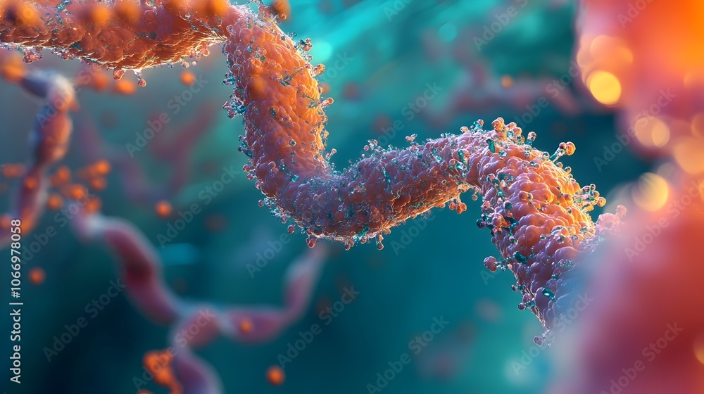 Aufkleber microscopic view of dna replication fork during genetic duplication process