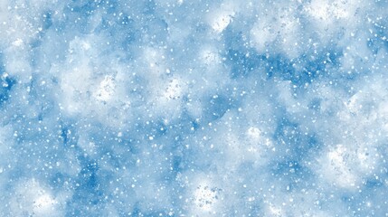 Obraz premium Snowy blue texture background. Soft watercolor-style snow effect perfect for winter or holiday-themed projects.