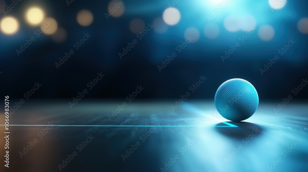 Poster smart squash ball on track in dynamic motion
