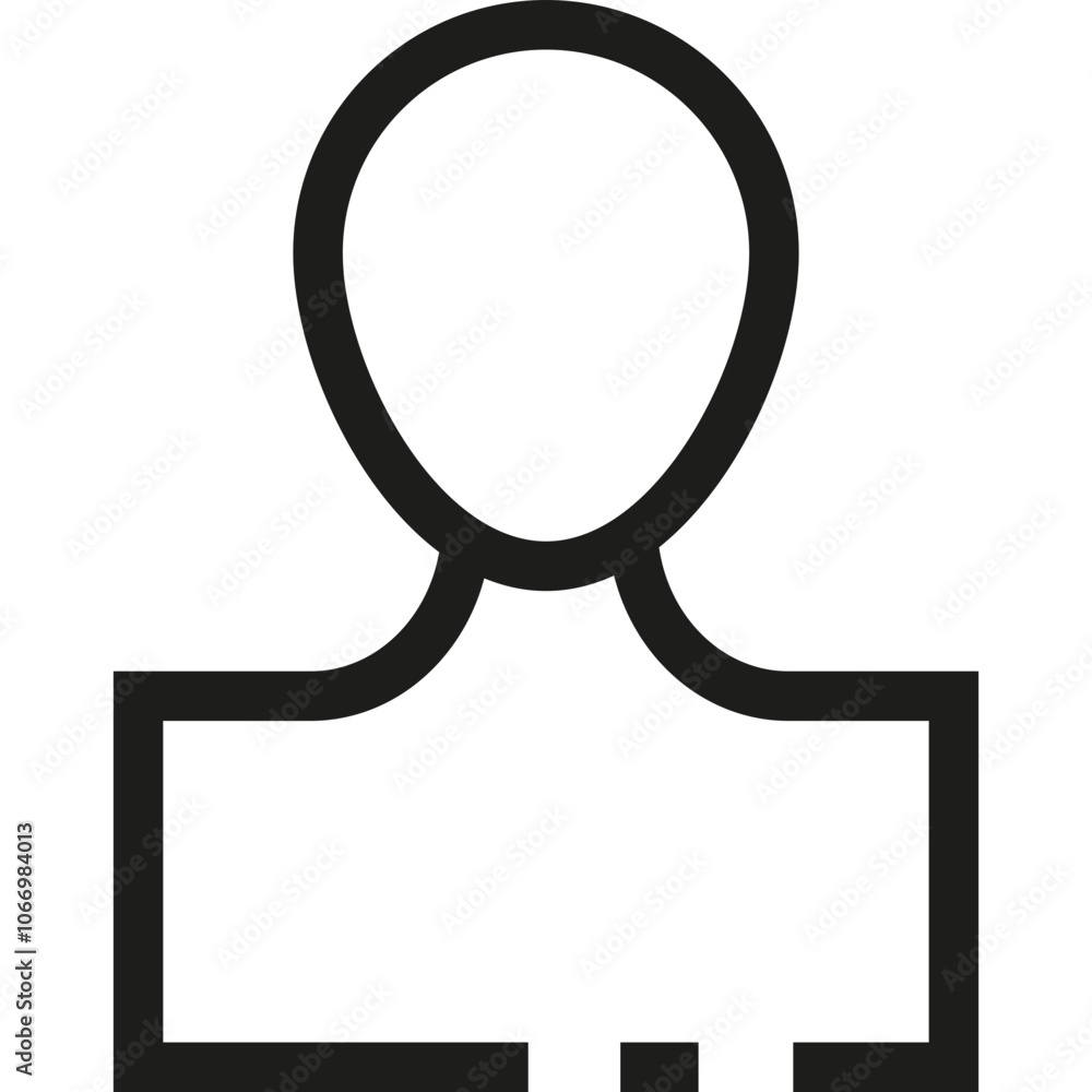 Poster minimalist outline of a person in a simple design showcasing individuality and connection in modern 