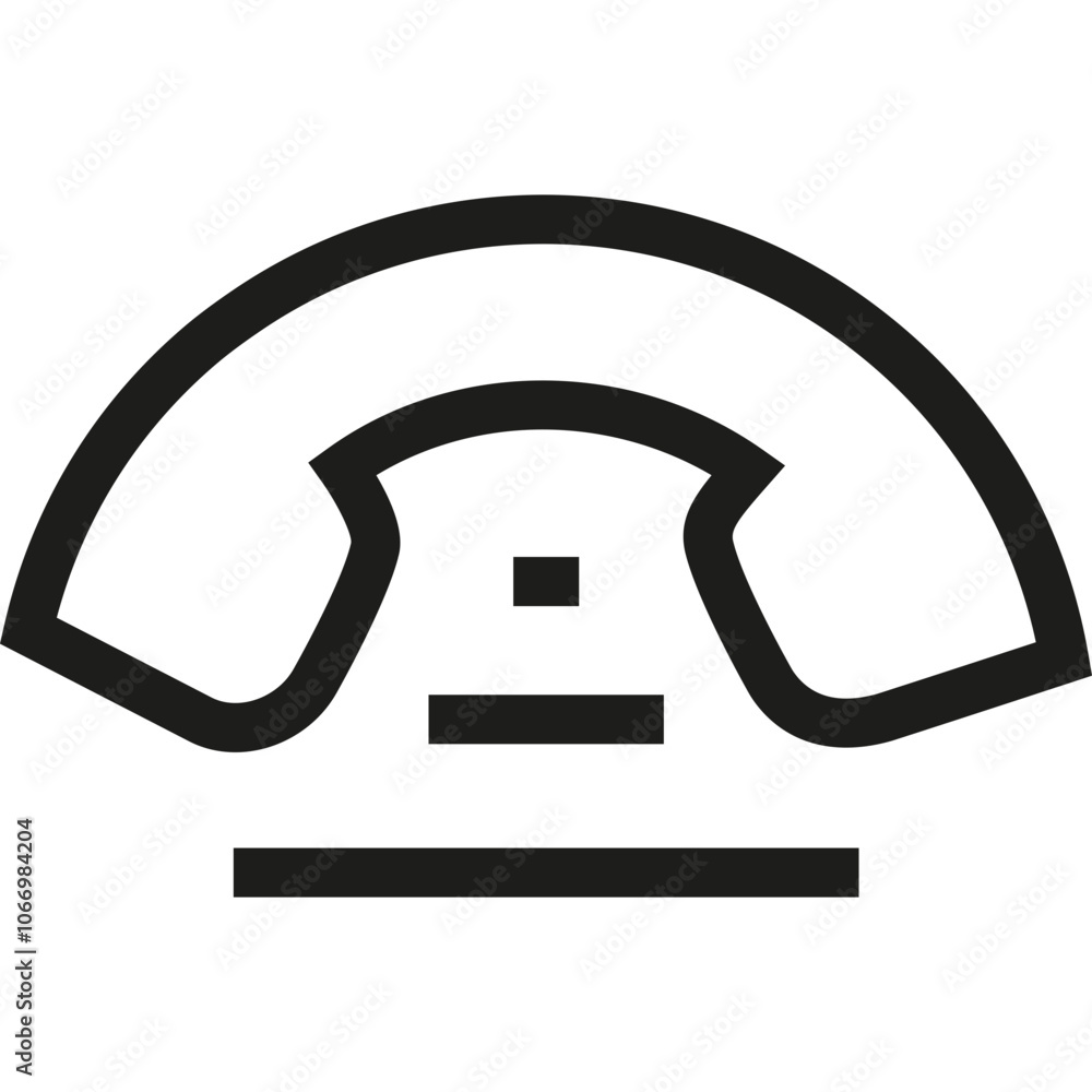 Poster a classic telephone icon representing communication and connectivity in a minimalist style on a simp