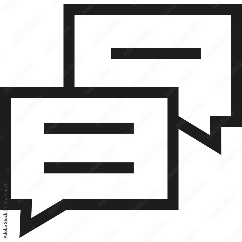 Poster stylized speech bubbles representing conversation and communication in a modern digital context