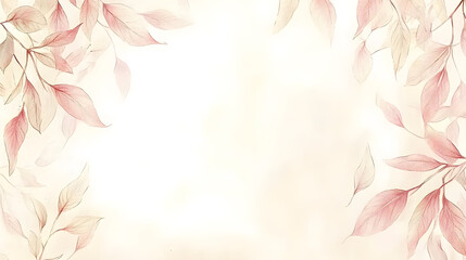Delicate pink leaves on a soft background
