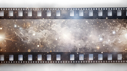 Heavy Dust and Scratched Film Overlay on White Background. Perfect for: vintage film festivals, historical documentaries, retro exhibits