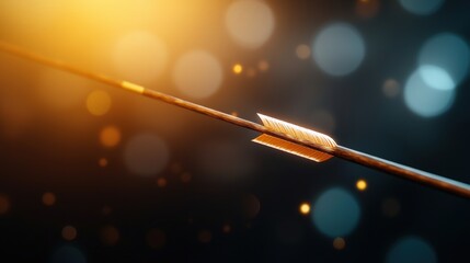 Fototapeta premium Detailed View of Bowstring and Nock