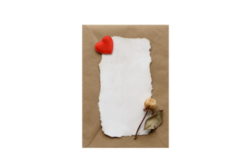 Greeting card with empty field for Valentine's Day on transparent background for insertion