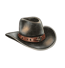 Cowboy hat isolated on a white background