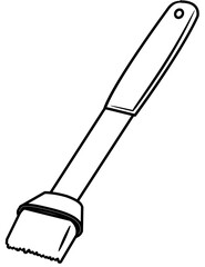 Barbeque Doodle elemen coloring page cartoon illustration