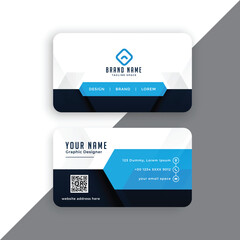 Modern and simple business card design Modern presentation card with company logo Vector business card template Visiting card for business and personal use Vector illustration design