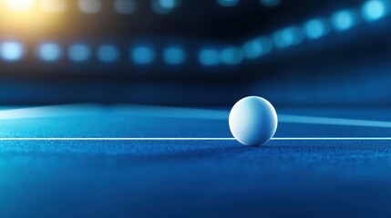 Fencing Ball on the Piste Line with Blurred Background