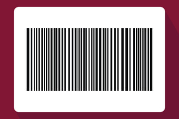 Barcode isolated on color background. Code stripes sticker. Barcode labels, customers qr code