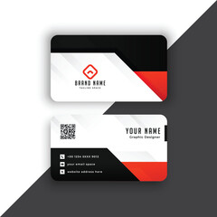 Double-sided creative business card template. Portrait and landscape orientation. Horizontal and vertical layout. Vector illustration
