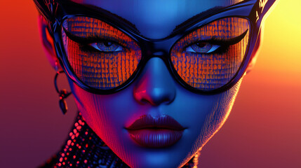 Fototapeta premium carnival mask on red background