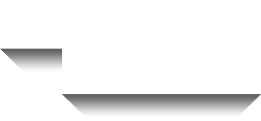 White paper rectangle and shadow, banners, icon, label