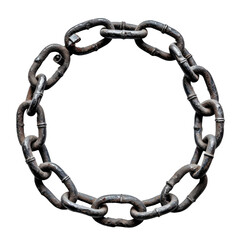 broken chain in circle transparent background