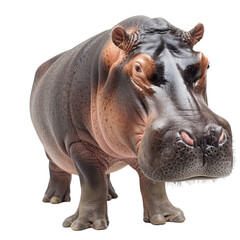 Naklejka premium Hippopotamu with transparent background