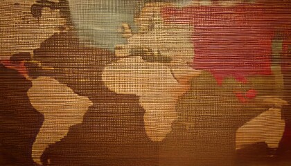 Fototapeta premium Fabric texture background made of recycled material.