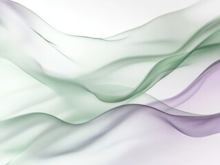 Fototapeta premium Serene Elegance: A Flowing Gradient of Green to Soft Purple in Delicate Translucence