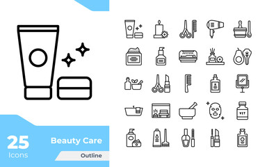 Beauty Care Outline Icons