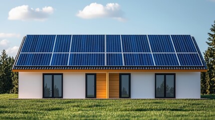 Naklejka premium Modern Solar Technology in Natural Setting