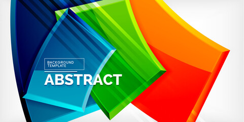 Vector abstract color geometric shapes. Illustration For Wallpaper, Banner, Background, Card, Book Illustration, landing page