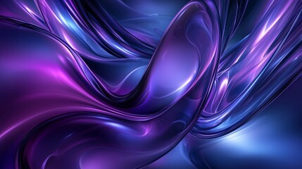 Glossy Abstract Flowing Curves