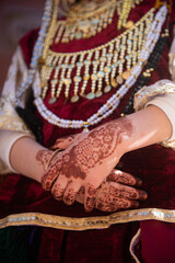 Traditional dress with henna