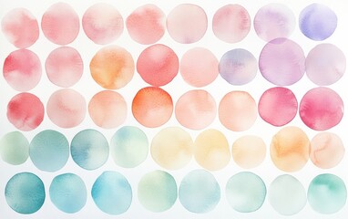 Soft Overlapping Watercolor Circle Collection