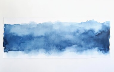 Obraz premium Serene Blue Watercolor Wash for Artistic Projects