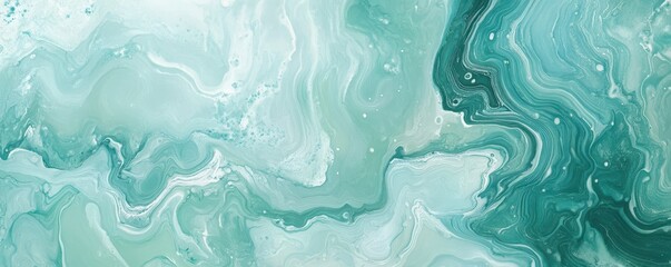 Obraz premium Tranquil Marbled Pattern in Shades of Green