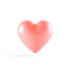 red heart isolated on white background