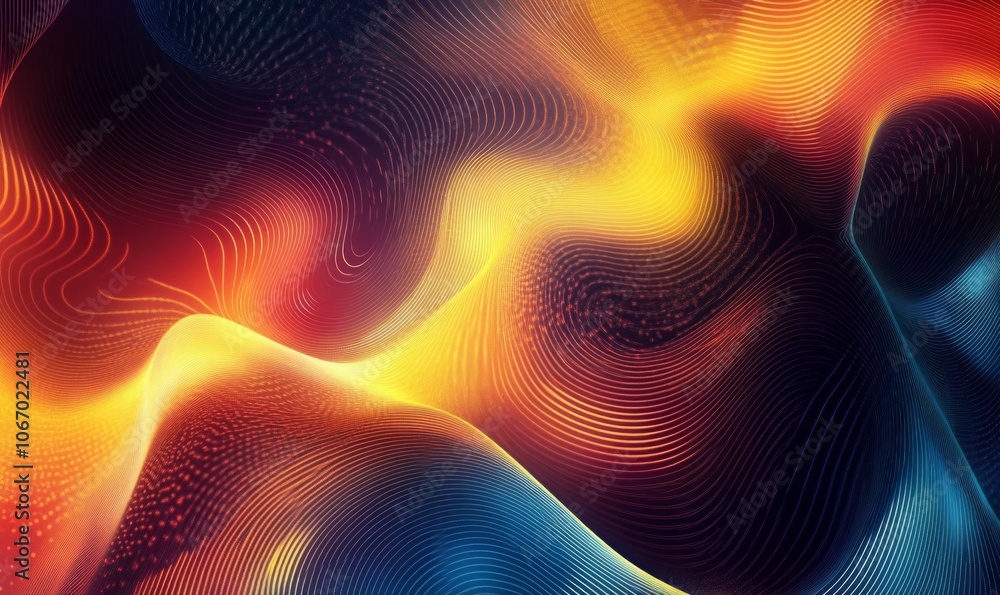 Poster curve line abstract background vector blend